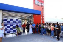 Na manhã desta sexta - feira, 13, foi inaugurada a pintura do muro do campus XXll, em Ananindeua. O reitor Clay Chagas esteve presente para fazer a visita à arte no muro junto aos servidores e alunos do campus, além de visitar também o laboratório multidisciplinar. Foto: Sidney Oliveira/Ascom Uepa.