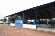 O governador Helder Barbalho e o Reitor da Uepa, Clay Chagas, inauguram quadra poliesportiva em Conceição do Araguaia. Foto: Sidney Oliveira/Ascom Uepa