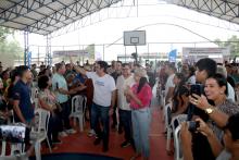 O governador Helder Barbalho e o Reitor da Uepa, Clay Chagas, inauguram quadra poliesportiva em Conceição do Araguaia. Foto: Sidney Oliveira/Ascom Uepa
