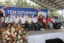 O governador Helder Barbalho e o Reitor da Uepa, Clay Chagas, inauguram quadra poliesportiva em Conceição do Araguaia. Foto: Sidney Oliveira/Ascom Uepa