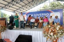 O governador Helder Barbalho e o Reitor da Uepa, Clay Chagas, inauguram quadra poliesportiva em Conceição do Araguaia. Foto: Sidney Oliveira/Ascom Uepa