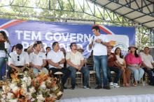 O governador Helder Barbalho e o Reitor da Uepa, Clay Chagas, inauguram quadra poliesportiva em Conceição do Araguaia. Foto: Sidney Oliveira/Ascom Uepa