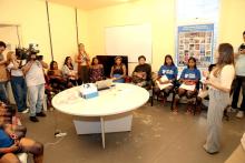 A Uepa realizou uma oficina de empreendedorismo para mulheres indígenas, no sábado (20), na Usina da Paz do Icuí - Guajará, em Ananindeua.  O evento foi alusivo à Semana dos Povos Indígenas. Foto: Sidney Oliveira/Ascom Uepa.