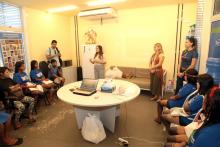 A Uepa realizou uma oficina de empreendedorismo para mulheres indígenas, no sábado (20), na Usina da Paz do Icuí - Guajará, em Ananindeua.  O evento foi alusivo à Semana dos Povos Indígenas. Foto: Sidney Oliveira/Ascom Uepa.