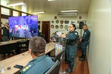 Assinatura do convênio entre a PM e a UEPA - curso de língua inglesa para agentes da PM.