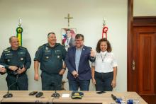 Assinatura do convênio entre a PM e a UEPA - curso de língua inglesa para agentes da PM.