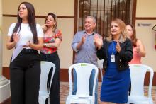 Servidores da Uepa participam do culto ecumênico de Páscoa na reitoria. Foto: Marcelo Rodrigues/Ascom Uepa.