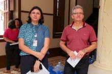 Servidores da Uepa participam do culto ecumênico de Páscoa na reitoria. Foto: Marcelo Rodrigues/Ascom Uepa.
