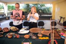 Roda de conversa e mostra sobre cultura alimentar indígena no CCSE. Foto: Marcelo Rodrigues/Ascom Uepa.