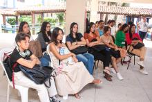 Roda de conversa e mostra sobre cultura alimentar indígena no CCSE. Foto: Marcelo Rodrigues/Ascom Uepa.