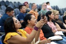 O IV Seminário do Programa de Pós-Graduação em Educação Escolar Indígena (PPGEEI), iniciou na segunda - feira, 23, com a  programação no auditório Paulo Freire, no Centro de Ciências Sociais e Educação (CCSE) da Universidade do Estado do Pará (Uepa) - Foto: Sidney Oliveira/Ascom Uepa.