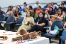 O IV Seminário do Programa de Pós-Graduação em Educação Escolar Indígena (PPGEEI), iniciou na segunda - feira, 23, com a  programação no auditório Paulo Freire, no Centro de Ciências Sociais e Educação (CCSE) da Universidade do Estado do Pará (Uepa) - Foto: Sidney Oliveira/Ascom Uepa.