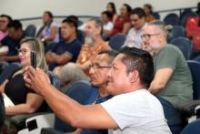 O IV Seminário do Programa de Pós-Graduação em Educação Escolar Indígena (PPGEEI), iniciou na segunda - feira, 23, com a  programação no auditório Paulo Freire, no Centro de Ciências Sociais e Educação (CCSE) da Universidade do Estado do Pará (Uepa) - Foto: Sidney Oliveira/Ascom Uepa.