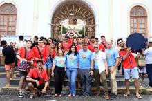 A banda Búfalos da Medicina, da Atlética do curso de Medicina, deu ritmo à festa dos calouros. Foto: Sidney Oliveira/Ascom Uepa.
