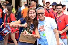 O Pró-reitor. Jofre Freitas, pretigia um caloura. Foto: Sidney Oliveira/Ascom Uepa