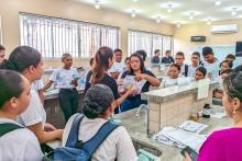 Mostra de química e sustentabilidade na escola Brigadeiro Fontenelle. Foto: Divulgação.