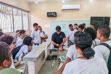 Mostra de química e sustentabilidade na escola Brigadeiro Fontenelle. Foto: Divulgação.