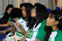 Alunas do projeto Meninas na escola, mulheres na ciência: tecendo caminhos de equidade na Amazônia paraense. Foto: Sidney Oliveira/Ascom Uepa.