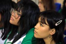 Alunas do projeto Meninas na escola, mulheres na ciência: tecendo caminhos de equidade na Amazônia paraense. Foto: Sidney Oliveira/Ascom Uepa.