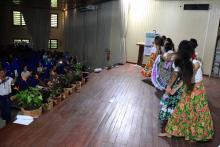 Apresentação das alunas do projeto Meninas na escola, mulheres na ciência: tecendo caminhos de equidade na Amazônia paraense. Foto: Sidney Oliveira/Ascom Uepa.