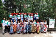 Alunas do projeto Meninas na escola, mulheres na ciência: tecendo caminhos de equidade na Amazônia paraense. Foto: Sidney Oliveira/Ascom Uepa.