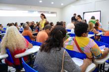 A Universidade do Estado do Pará (Uepa) sediou na manhã desta sexta-feira, 18, o mutirão de atendimento dermatológico com foco em hanseníase, promovido pela Sociedade Brasileira de Dermatologia (SBD) em parceria com a International League of Dermatological Society (ILDS). Foto: Sidney Oliveira/Ascom Uepa