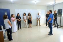 Na manhã desta sexta - feira, 13, foi inaugurada a pintura do muro do campus XXll, em Ananindeua. O reitor Clay Chagas esteve presente para fazer a visita à arte no muro junto aos servidores e alunos do campus, além de visitar também o laboratório multidisciplinar. Foto: Sidney Oliveira/Ascom Uepa.