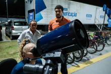 Mais de 180 pessoas compareceram na Usina da Paz do Benguí, nesta quinta-feira, 14, para a observação do céu noturno proporcionada pelo Centro de Ciências e Planetário do Pará.