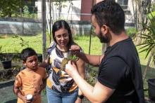 Planetário promove minicurso e oficinas de férias. Na foto, oficina de Mini Terrário - Foto: Sidney Oliveira / Ascom Uepa