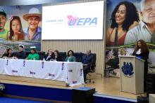 Na noite de quarta-feira, 18, a Universidade do Estado do Pará (Uepa) realizou a outorga de grau das primeiras turmas de graduação em Parauapebas, no sudeste do Pará. Ao todo, 37 alunos receberam seu diploma nas áreas de Licenciatura em Matemática, Bacharelado em Engenharia de Software e Licenciatura em Ciências Biológicas. Foto: Sidney Oliveira/Ascom Uepa.