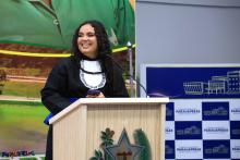 Na noite de quarta-feira, 18, a Universidade do Estado do Pará (Uepa) realizou a outorga de grau das primeiras turmas de graduação em Parauapebas, no sudeste do Pará. Ao todo, 37 alunos receberam seu diploma nas áreas de Licenciatura em Matemática, Bacharelado em Engenharia de Software e Licenciatura em Ciências Biológicas. Foto: Sidney Oliveira/Ascom Uepa.