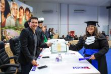 Na noite de quarta-feira, 18, a Universidade do Estado do Pará (Uepa) realizou a outorga de grau das primeiras turmas de graduação em Parauapebas, no sudeste do Pará. Ao todo, 37 alunos receberam seu diploma nas áreas de Licenciatura em Matemática, Bacharelado em Engenharia de Software e Licenciatura em Ciências Biológicas. Foto: Sidney Oliveira/Ascom Uepa.