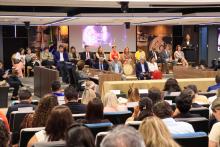 Reitor da Universidade do Estado do Pará, Clay Anderson Nunes Chagas,no Auditório do Tribunal de Contas dos Municípios, junto com representantes de outras instituições, para formalizar adesão ao Pacto pela Educação do Arquipélago do Marajó. Foto: Sidney Oliveira