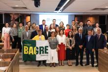 Reitor da Universidade do Estado do Pará, Clay Anderson Nunes Chagas,no Auditório do Tribunal de Contas dos Municípios, junto com representantes de outras instituições, para formalizar adesão ao Pacto pela Educação do Arquipélago do Marajó. Foto: Sidney Oliveira