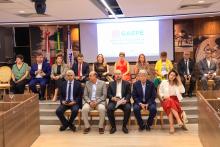 Reitor da Universidade do Estado do Pará, Clay Anderson Nunes Chagas,no Auditório do Tribunal de Contas dos Municípios, junto com representantes de outras instituições, para formalizar adesão ao Pacto pela Educação do Arquipélago do Marajó. Foto: Sidney Oliveira