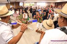 Adesão ao Pacto pela Educação do Arquipélago do Marajó, no auditório do Tribunal de Contas do Município (TCM). Na ocasião houve apresentação cultral de carimbó de Soure. Foto: Sidney Oliveira/Ascom Uepa