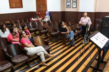 Uma das ações que fizeram parte da comemoração ao dia do servidor, foi uma palestra sobre prevenção ao câncer de mama, que também é alusivo ao outubro rosa. Foto: Sidney Oliveira/Ascom Uepa.