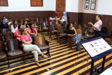 Uma das ações que fizeram parte da comemoração ao dia do servidor, foi uma palestra sobre prevenção ao câncer de mama, que também é alusivo ao outubro rosa. Foto: Sidney Oliveira/Ascom Uepa.