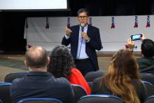 Foi realizada, na tarde da segunda-feira, 28, no auditório do Ueafto, no Ccbs, a palestra Políticas Públicas de Inovação na Amazônia, com o professor Antônio de Lima Mesquita, diretor da Agência de Inovação a Propriedade Intelectual da Universidade do Estado do Amazonas. Na foto, o professor Antônio de Lima Mesquita. Foto: Sidney Oliveira/Ascom Uepa.
