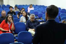 Foi realizada, na tarde da segunda-feira, 28, no auditório do Ueafto, no Ccbs, a palestra Políticas Públicas de Inovação na Amazônia, com o professor Antônio de Lima Mesquita, diretor da Agência de Inovação a Propriedade Intelectual da Universidade do Estado do Amazonas. Na foto, o professor Antônio de Lima Mesquita. Foto: Sidney Oliveira/Ascom Uepa.