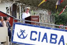 O vice-almirante Adriano Barroso Batista assume o comando. Foto: Sidney Oliveira/Ascom Uepa.