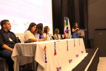 Lançamento do Programa PET - Saúde Digital do Campus de  Ananindeua. O lançamento aconteceu no auditório da Usina da Paz do Icuí-Guajará, na tarde da quinta-feira, 21. Na foto, a professora Erica Feio.Foto: Sidney Oliveira/Ascom Uepa.