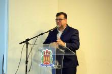 Cerimônia de recondução do diretor e posse do vice-diretor do Centro de Ciências Biológicas e da Saúde (CCBS), professores Emanuel Soares de Sousa e Smayk Sousa. Na foto, o reitor Clay Chagas. Foto: Sidney Oliveira/Ascom Uepa