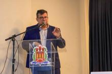 Cerimônia de recondução do diretor e posse do vice-diretor do Centro de Ciências Biológicas e da Saúde (CCBS), professores Emanuel Soares de Sousa e Smayk Sousa. Na foto, o reitor Clay Chagas. Foto: Sidney Oliveira/Ascom Uepa