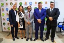 Cerimônia de recondução do diretor e posse do vice-diretor do Centro de Ciências Biológicas e da Saúde (CCBS), professores Emanuel Soares de Sousa e Smayk Sousa. Foto: Sidney Oliveira/Ascom Uepa