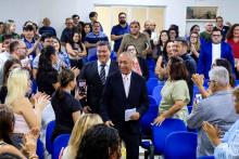 Cerimônia de recondução do diretor e posse do vice-diretor do Centro de Ciências Biológicas e da Saúde (CCBS), professores Emanuel Soares de Sousa e Smayk Sousa. Na foto, a nova direção. Foto: Sidney Oliveira/Ascom Uepa