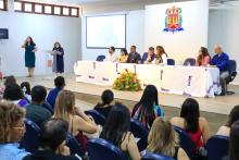 Foi realizada na manhã de hoje, a cerimônia de posse do professor Frederico  Bicalho e da professora Edina Fialho aos cargos de diretor e vice-diretora, respectivamente do Centro de Ciências Sociais e Educação (CCSE). Na foto, a professora Edina Fialho. Foto: Sidney Oliveira/Ascom Uepa