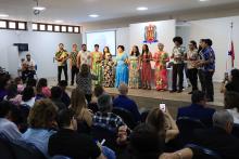 Cerimônia de posse da nova direção do Centro de Ciências Sociais e Educação (CCSE). Na foto, o grupo de música, madrigal. Foto: Sidney Oliveira/Ascom Uepa