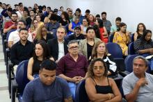 Na noite de ontem, segunda - feira, 9, foi celebrada a entrega da premiação do melhor TCC 2024, no auditório Paulo Freire do Centro de Ciências Sociais e Educação (CCSE). Foto: Sidney Oliveira/Ascom Uepa.