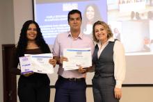 Na noite de ontem, segunda - feira, 9, foi celebrada a entrega da premiação do melhor TCC 2024, no auditório Paulo Freire do Centro de Ciências Sociais e Educação (CCSE). Foto: Sidney Oliveira/Ascom Uepa.